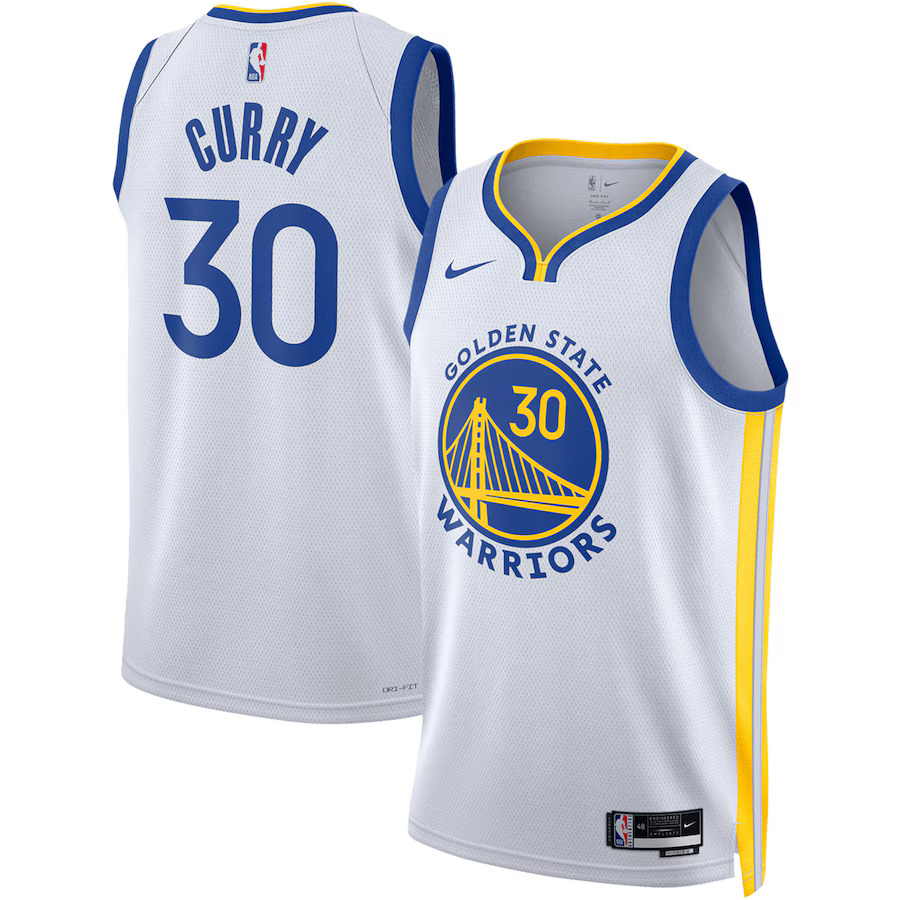 Men Golden State Warriors #30 Stephen Curry Nike White Swingman NBA Jersey